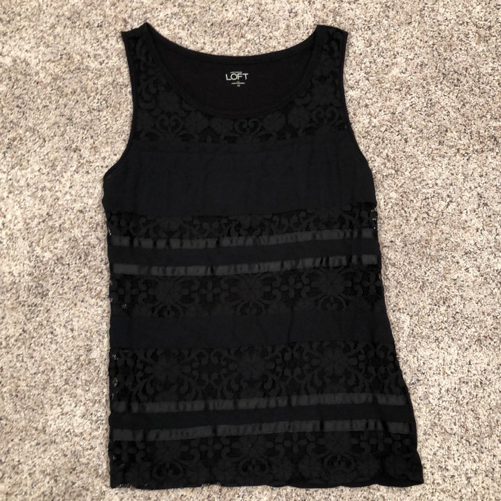 Black lacy tank top from loft